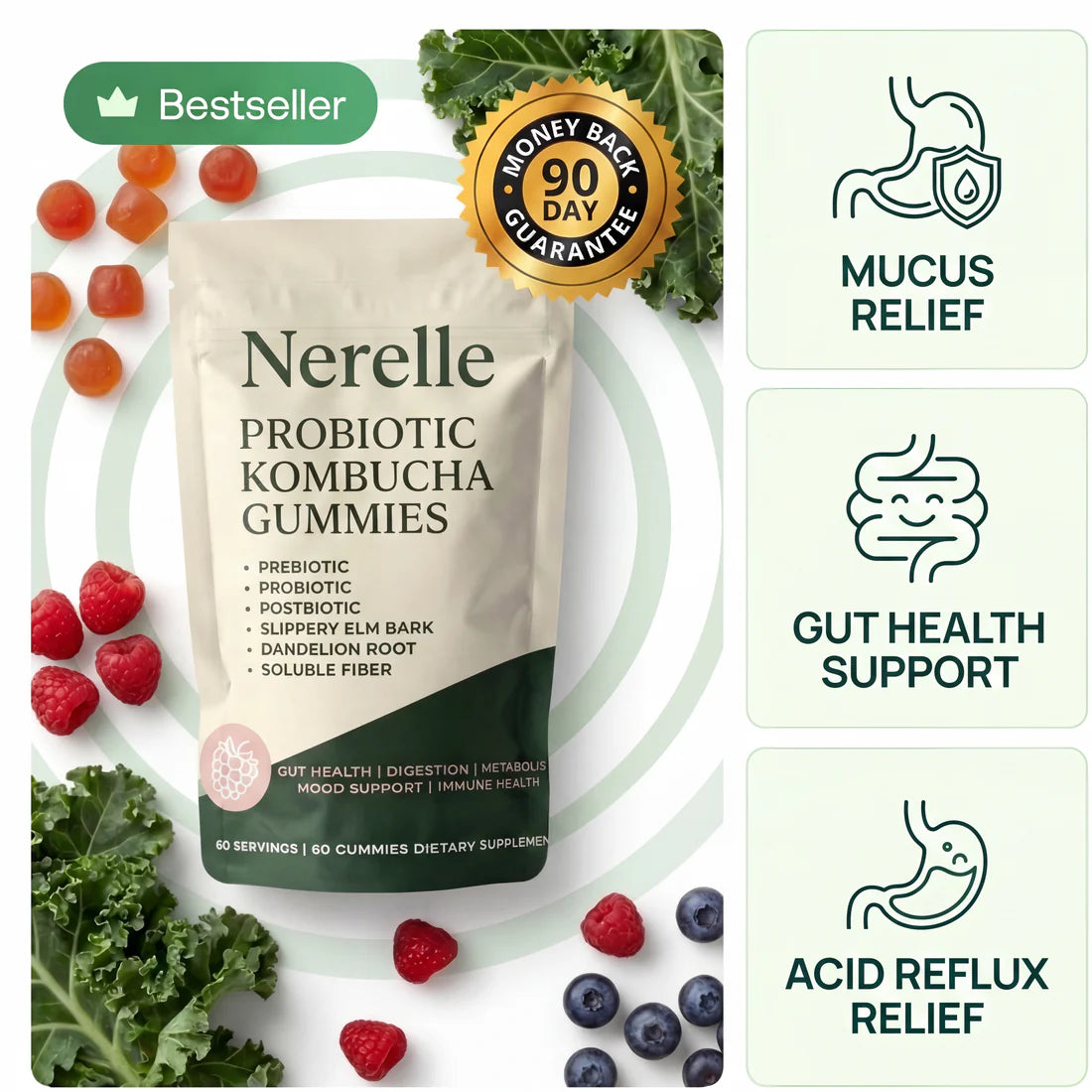 Nerelle Kombucha Gummies